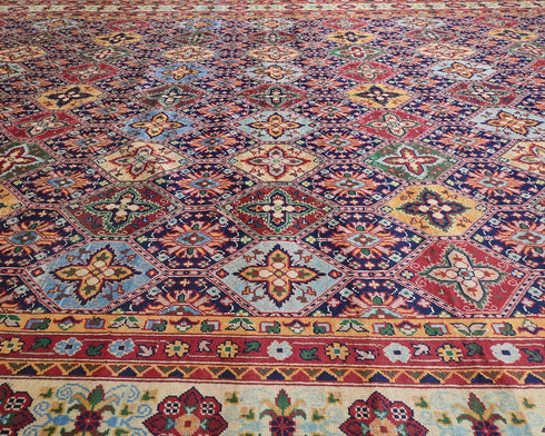 9x12 Yousafi Multicolor Afghan Hand Knotted Wool Area Rug